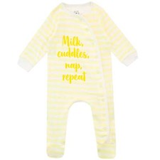 Tuta a righe gialle Babygrow