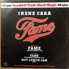 Irene Cara Fame 12" vinile VG++ versione lunga disco musicale pop