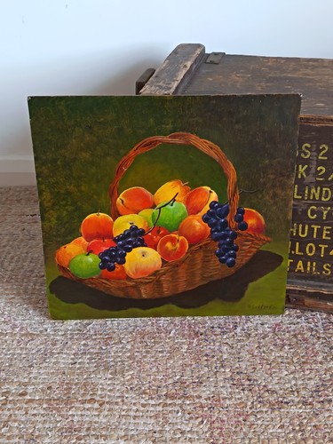 Tavola pittura cesto frutta - pittura,