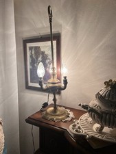 Antica Lucerna in ottone, fine ‘800 elettrificata - Stile Neoclassico Vintage