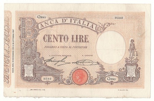 100 lire matrice - 100,