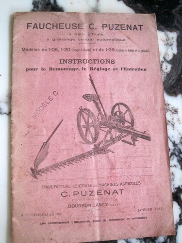 Instructions faucheuses c - instructions,