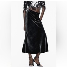 Gonna midi Zara in velluto