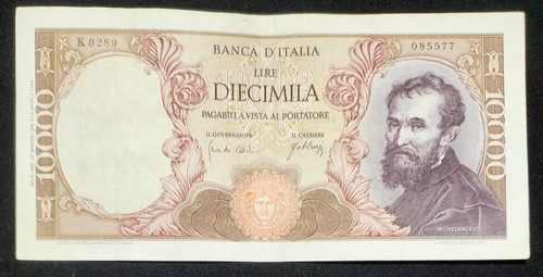 10000 lire michelangelo - 10000,
