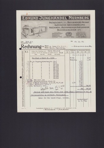 Nürnberg rechnung 1925 - rechnung,