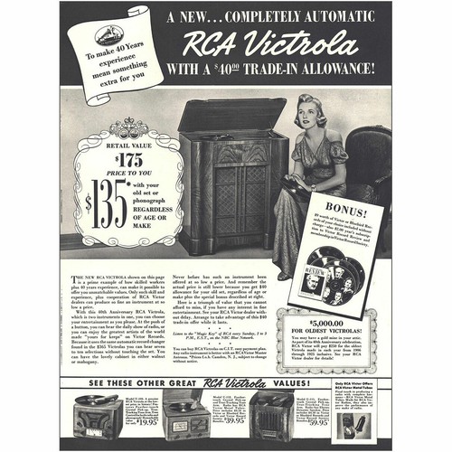 1938 rca victrola pubblicità - 1938,