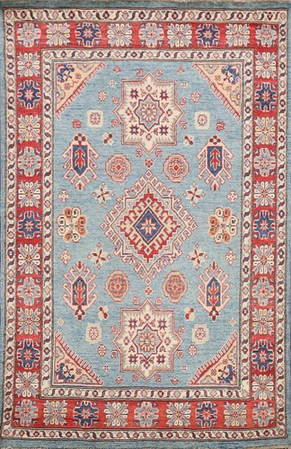 Tappeto geometrico blu chiaro