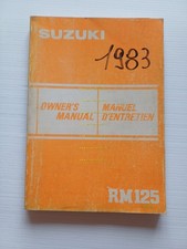 Suzuki RM 125 1982-83 Cross manuale uso manutenzione originale