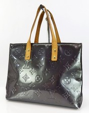 Borsa a mano originale LOUIS VUITTON Reade PM Indigo Vernis in pelle #61952
