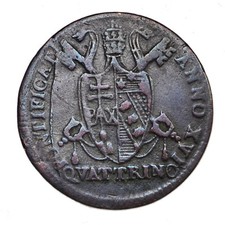 STATO PONTIFICIO Pio VII Quattrino 1816 B Bologna A.XVI 4° tipo