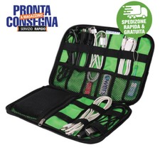 ORGANIZER TABLET HARD DISK PENDRIVE USB BORSA ASTUCCIO PORTA CAVETTI COMPUTER RG