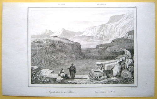 Stampa 1847 anfiteatro petra - 1847, anfiteatro,