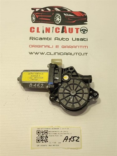 Motorino alzavetro posteriore - alzavetro,
