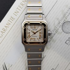 Cartier Santos Galbée 2423 Full Set Mint condition steel and gold X125