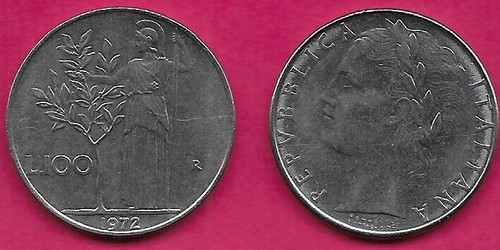 Italia 100 lire 1972 - italia,