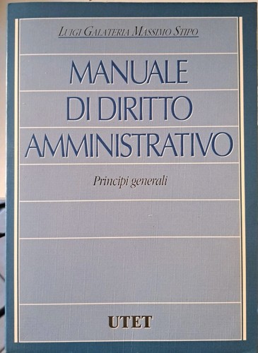 Manuale diritto amministrativo