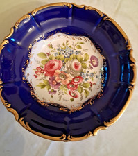 CENTROTAVOLA PORCELLANA  LIMOGES PATE BLU COBALTO VEDI DESCR. E FOTO