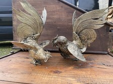 Coppia Galli In Metallo