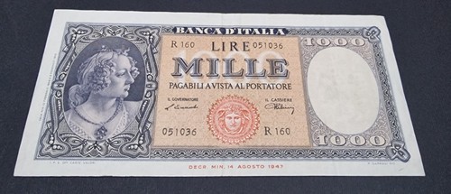 Mille 1000 lire busto - mille,