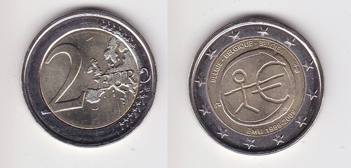 Moneta euro metallo - euro, bi-metallo