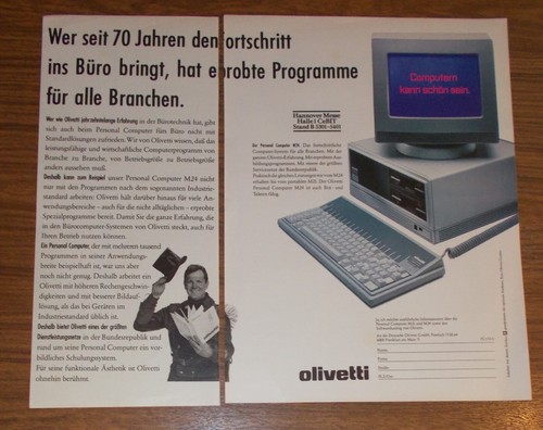 Rara pubblicità olivetti m24 - rara,