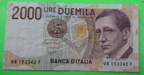 Italy 2000 lire - italy,, 1990