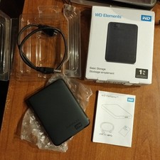 HD HARD DISK ESTERNO Nuovo 1TB WD ELEMENTS WESTERN DIGITAL 1000 GB 