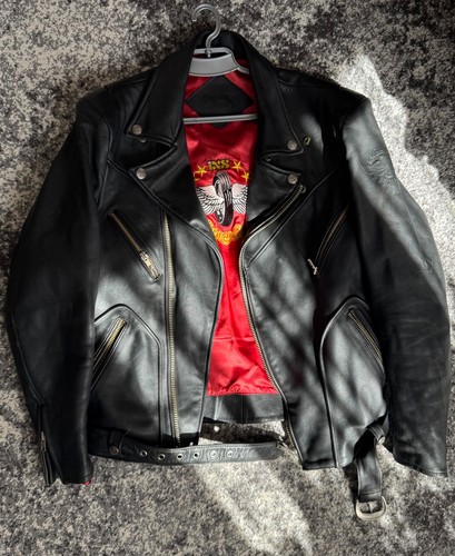 Giacca moto pelle - pelle, vintage