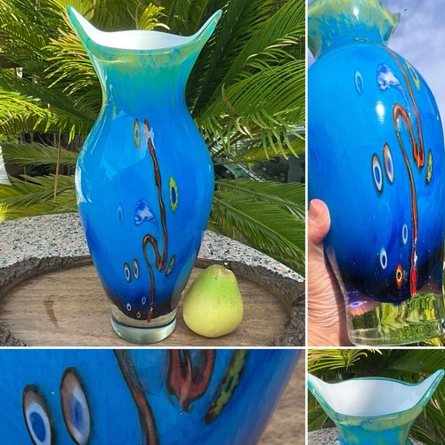 Vaso stile murano con custodia - vaso,