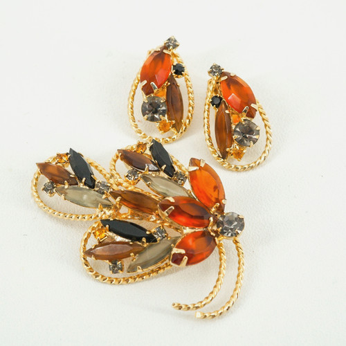 Set orecchini spilla cristallo