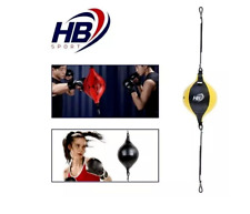 HB PALLA TESA SACCO BOXE ELASTICO COLPITORE TAEKWONDO SPEED BALL PUGILATO GIALLO