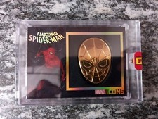 CARD + CASE PANINI LIMITED MARVEL ICONS BLACK GOLD 6/9 VARIANT SPIDER-MAN 