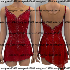 Abito pattinaggio figure ghiaccio nuovo, vestito pattinaggio figurativo per competizione B2877