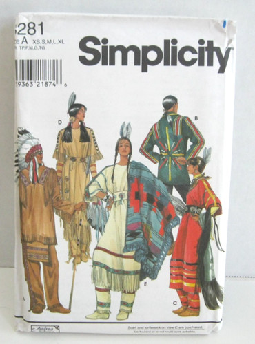 Simplicity 8281 costume nativo - simplicity,