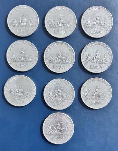 Lotto 10x 500 lire - lire,