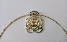 PIERRE LANG COLLANA semirigida con CIONDOLO DORATO vintage