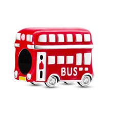Charm autobus doppio piano rosso Londra trasporto turistico viaggio argento sterling 925
