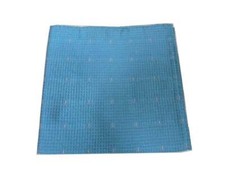 Pochette uomo fazzoletto da taschino turchese unito bordi rifiniti a mano