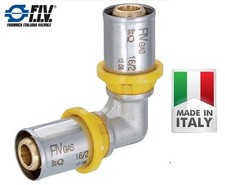 GOMITO DOPPIO A PRESSARE A PINZARE PER TUBO MULTISTRATO GAS