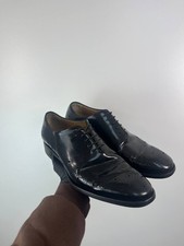 Scarpe eleganti Christian Louboutin Oxford nere pelle suola rossa uomo taglia L EU 43