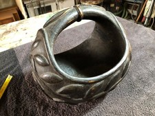 Cestino Portafrutta, Legno, nero , etnico 