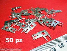 50pz x FASTON maschio 90° x circuiti stampati PCB 5 mm 