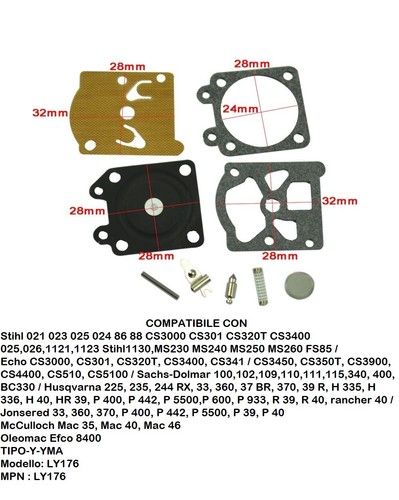 Kit membrane walbro - kit, k11-wat
