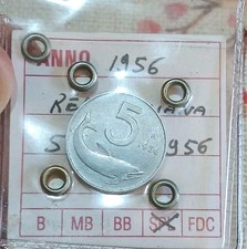 5 Lire 1956 SPL Molto Rara