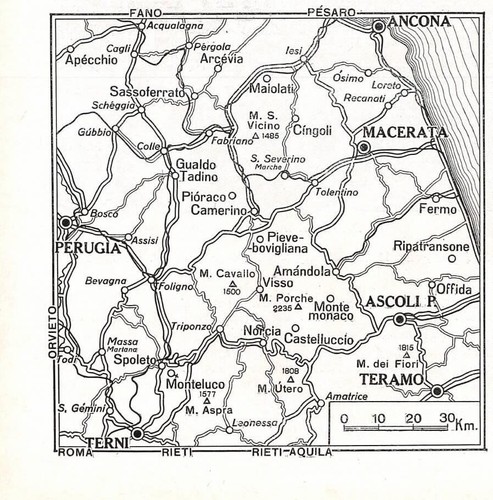 Carta geografica antica umbria - carta,