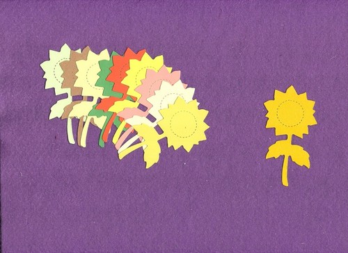 Girasole piccole fustelle - girasole,