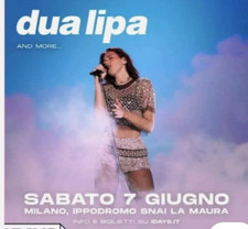 biglietti concerto Dua Lipa One day