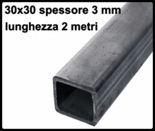 barra quadrata in ferro liscio profilo quadro tubo tubolare 30x30x3 metri 2