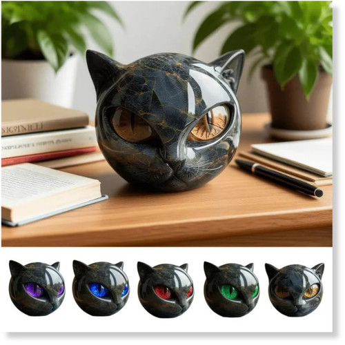 Scultura gatto nero lusso - di,