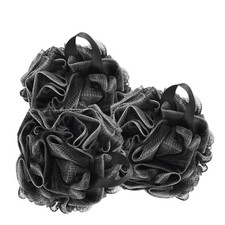 3 Pezzi Pouf Doccia Rete Nera